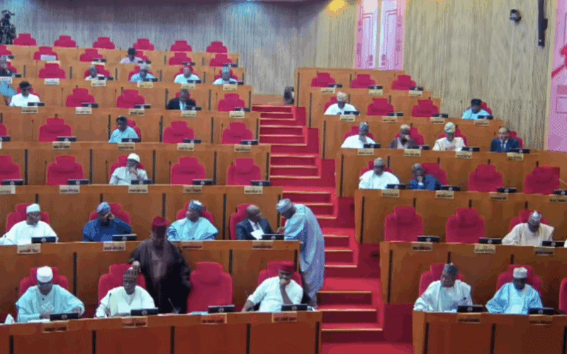 Nigerian Senate chamber in session — Electoral Act amendment bill passed May 2026