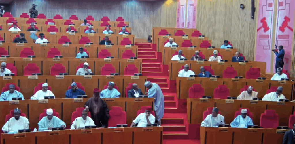 Nigerian Senate chamber in session — Electoral Act amendment bill passed May 2026