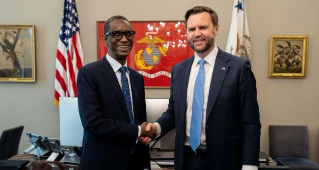 Nigeria NSA Nuhu Ribadu meets US Vice President JD Vance in Washington, May 2026