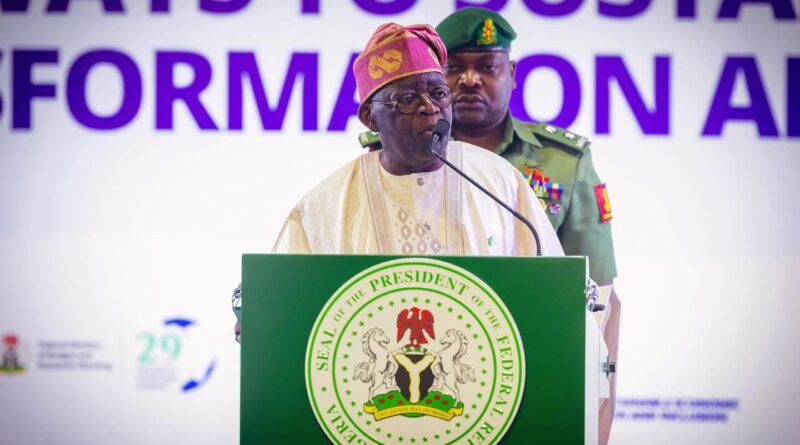 President Bola Tinubu speaking at health infrastructure event