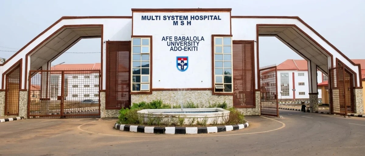 Afe Babalola University multi-system hospital entrance in Ado-Ekiti