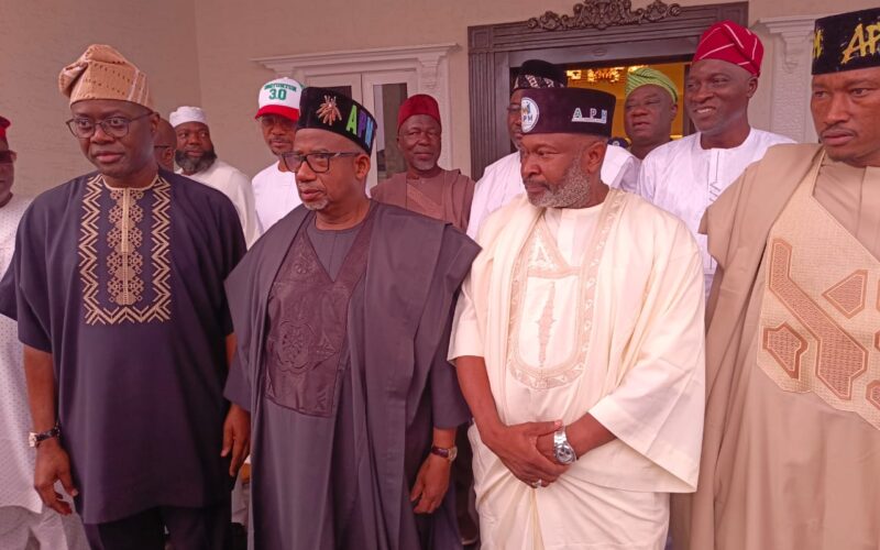 Governors and party leaders at political meeting