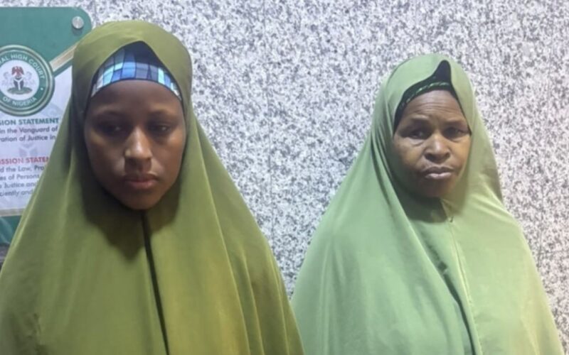 Safiya Salihu and Halima Abdullahi in court-related photo