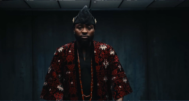 Davido in traditional outfit for Oriadé album teaser