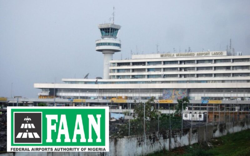Murtala Muhammed Airport Lagos with FAAN sign