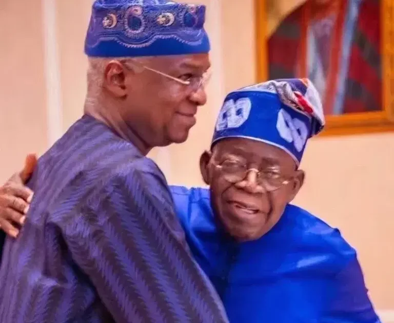 President Bola Tinubu and former Lagos State Governor Babatunde Fashola