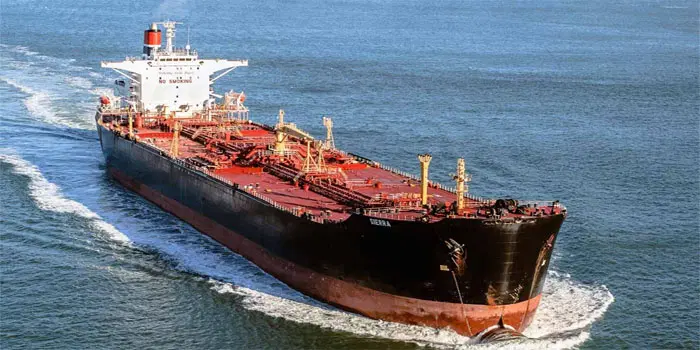 Oil tanker carrying petroleum products