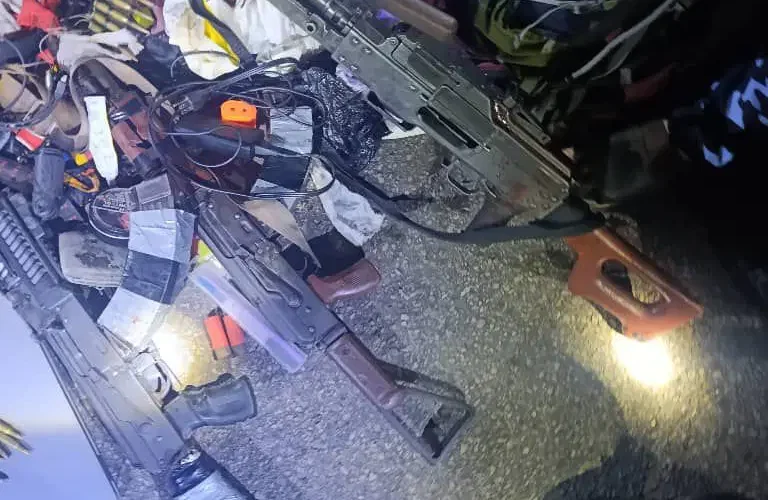 Recovered weapons and ammunition from the Anambra security operation