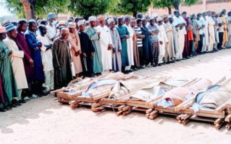 Funeral prayers for victims killed in the Sayaya community attack in Matazu LGA, Katsina State