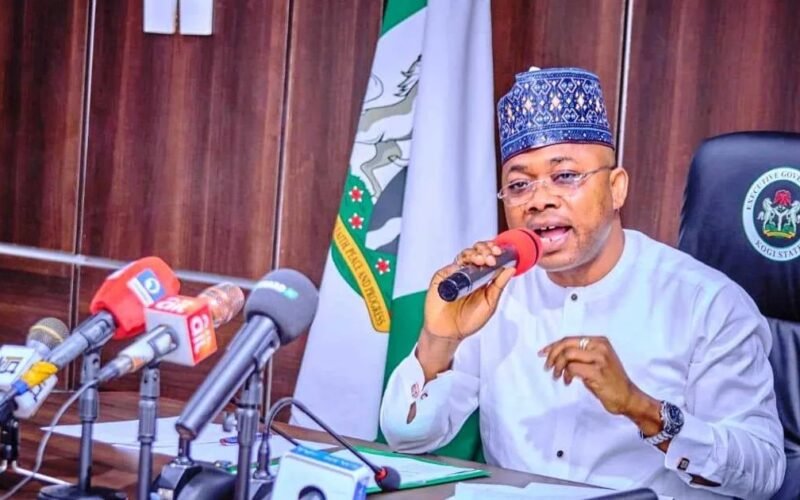 Kogi State Governor Ahmed Ododo speaking at an official event