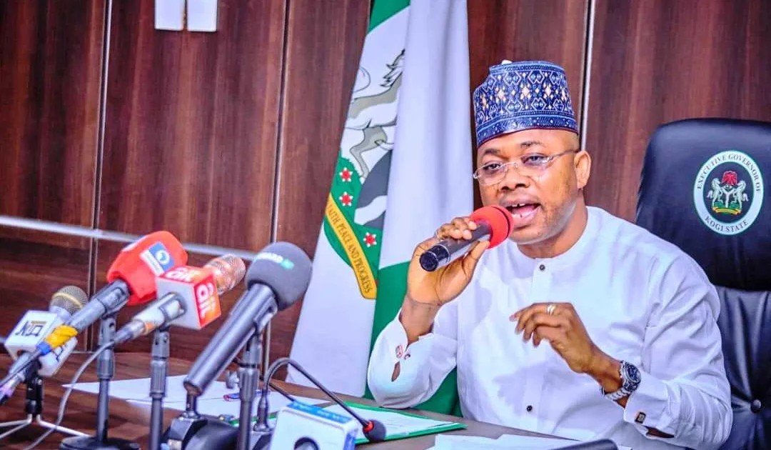 Kogi State Governor Ahmed Ododo speaking at an official event