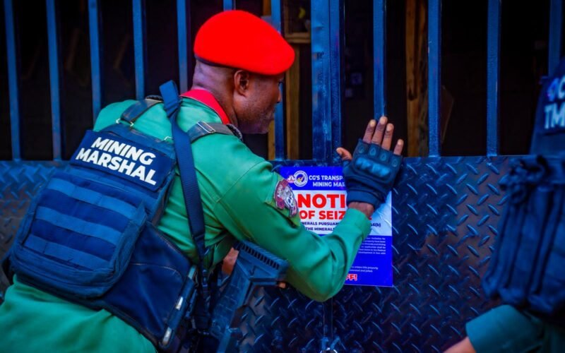 Illegal mineral processing centre sealed by NSCDC Mining Marshals in Kontagora, Niger State. Photo: Daily Post.