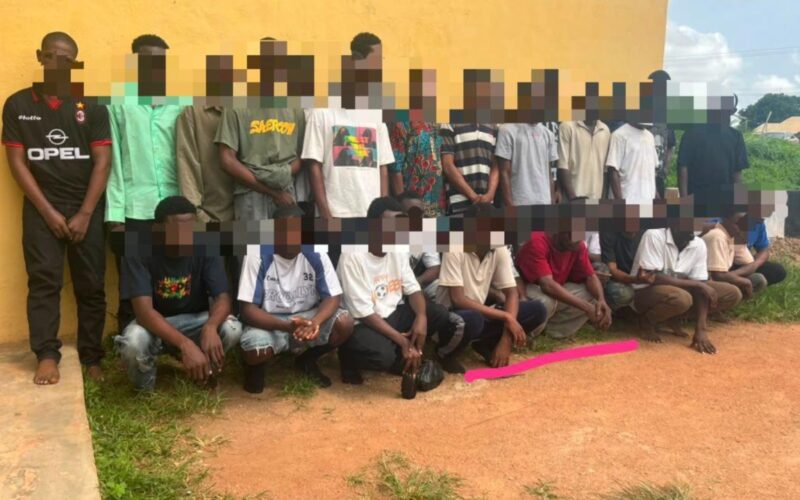 Suspects arrested after Ogun police foiled a suspected cult initiation in Isara-Remo