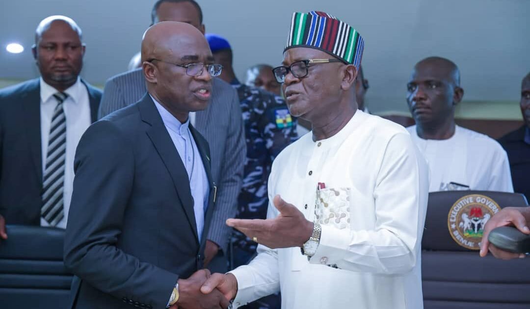Governor Hyacinth Alia and former Governor Samuel Ortom