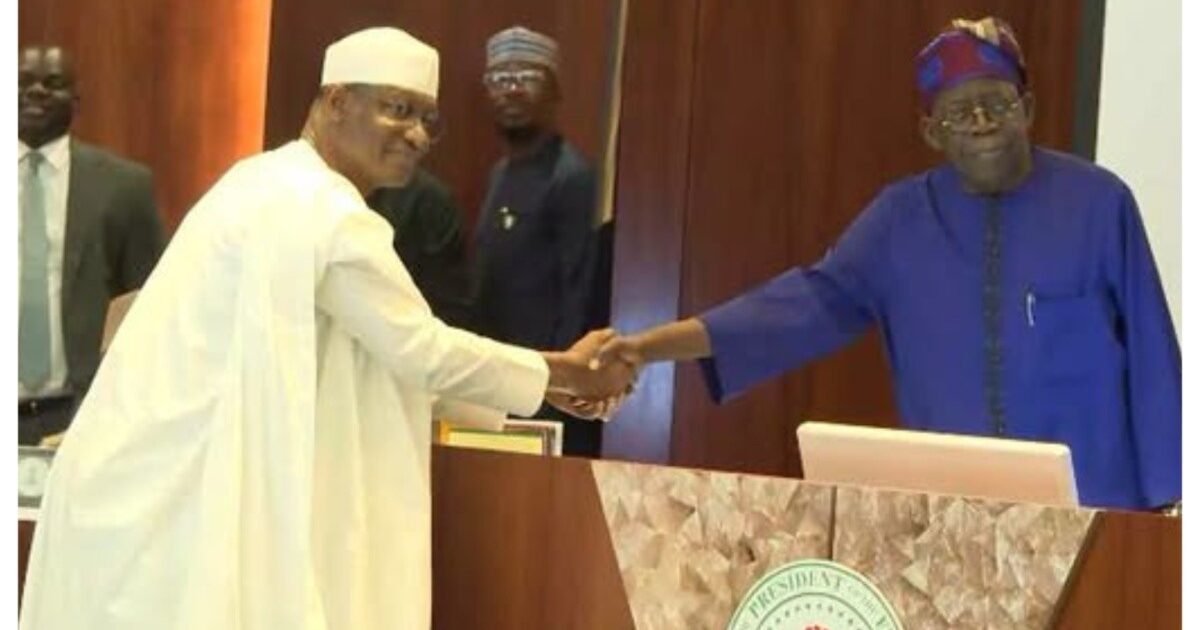 President Bola Tinubu swearing in commissioners