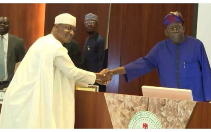 President Bola Tinubu swearing in commissioners