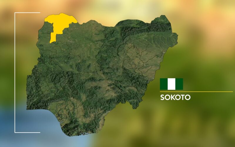 Map of Sokoto State showing location of Gandi community in Rabah LGA