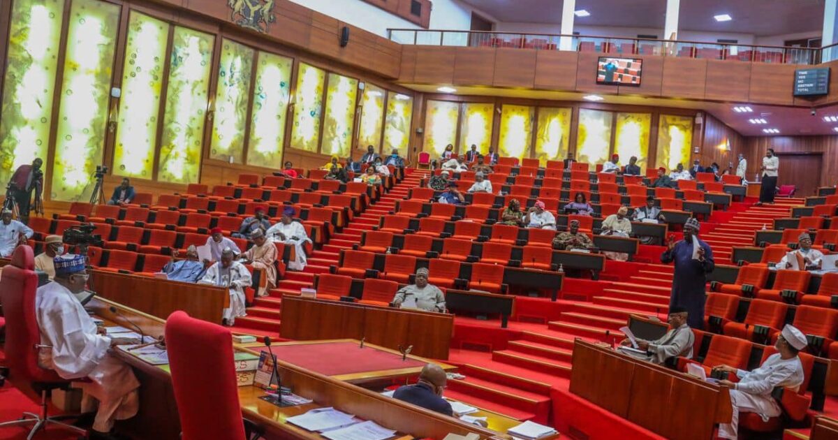 Nigerian Senate chamber during plenary on constitutional amendment bills
