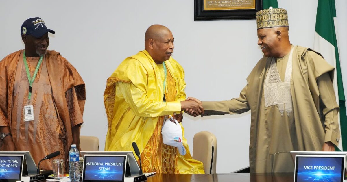 Vice President Kashim Shettima meets transporters at the State House