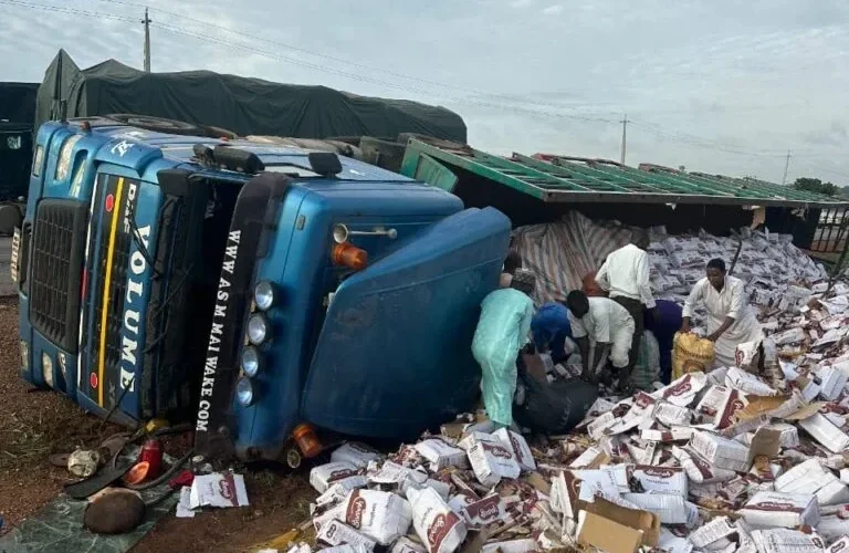 Truck involved in fatal Kwara auto crash