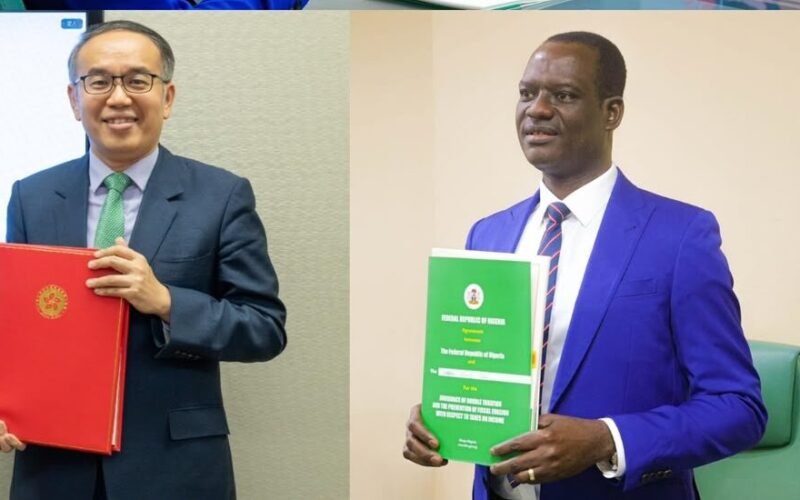 Nigeria and Hong Kong officials during the treaty signing