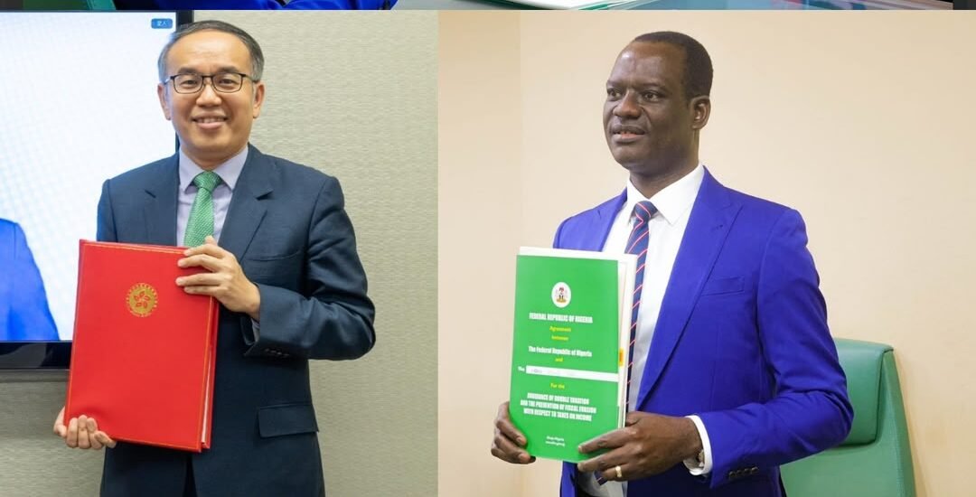 Nigeria and Hong Kong officials during the treaty signing