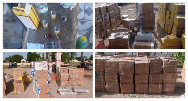 Medical and logistics supplies intercepted by troops in Borno