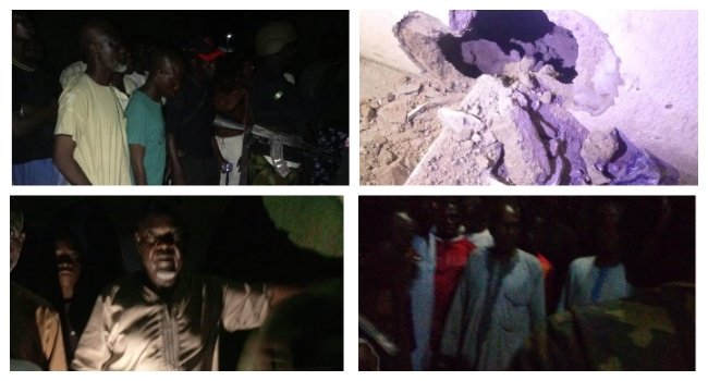 Nighttime scenes from a Zamfara rescue operation