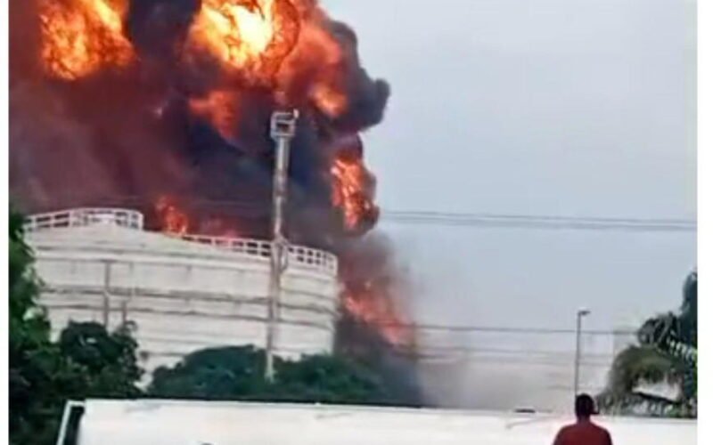 Fire at the Apapa tank farm area in Lagos