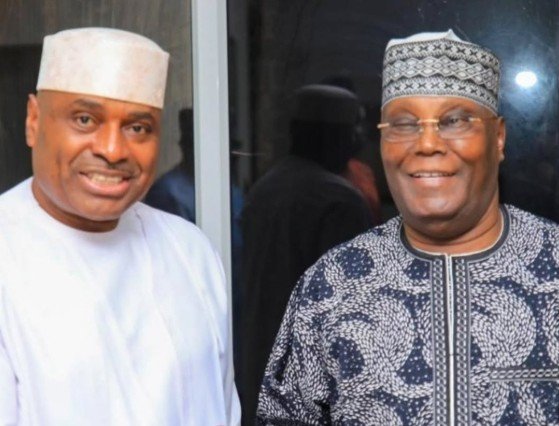 Kenneth Okonkwo and Atiku Abubakar in a file photo