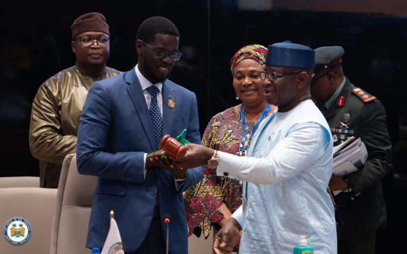 Source-origin photo from Vanguard for Bassirou Diomaye Faye and the ECOWAS chairman election story.