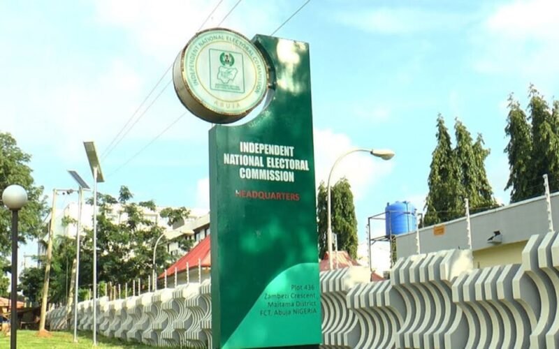 Contextual INEC headquarters sign for a report about Lagos candidates credentials display