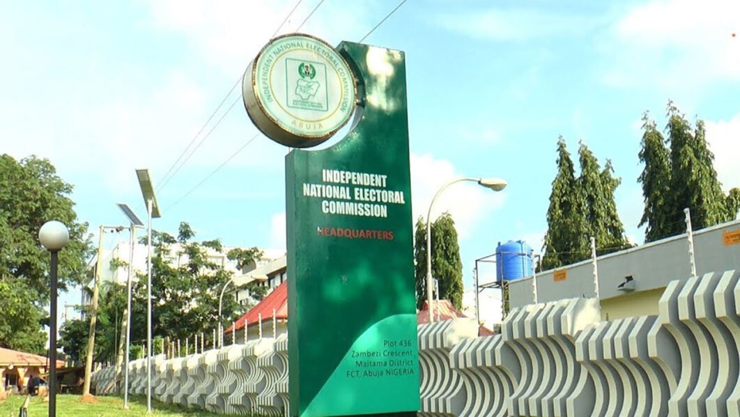 Contextual INEC headquarters sign for a report about Lagos candidates credentials display