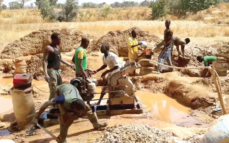 Illustrative Nigerian mining site for a report about miners killed in Plateau