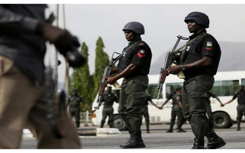Nigerian police officers, used as context for Kwara woman and toddler rescue story