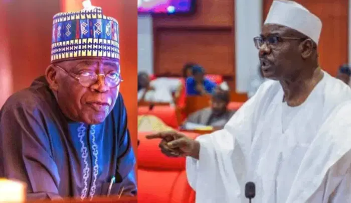 President Bola Tinubu and Senator Ali Ndume