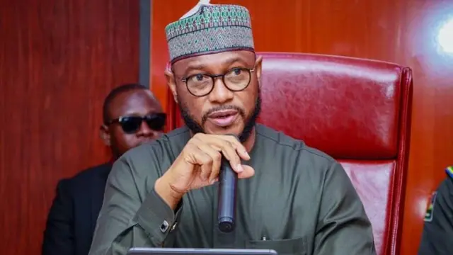 Zamfara State Governor Dauda Lawal speaking at a public event