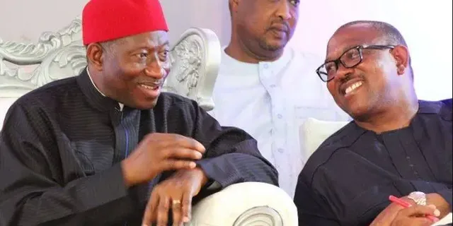 Goodluck Jonathan and Peter Obi