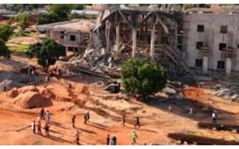Gombe Assembly complex construction site after the canopy collapse