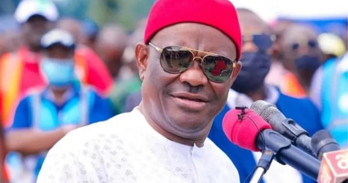 Nyesom Wike speaking at a public event in Abuja
