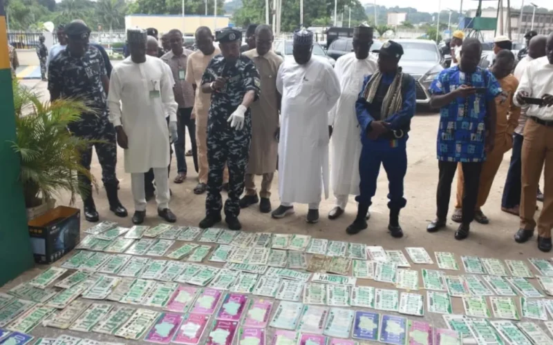 FCT police display recovered fake diplomatic and government number plates in Abuja