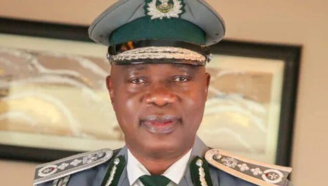 Nigeria Customs Service Comptroller General Bashir Adeniyi in uniform