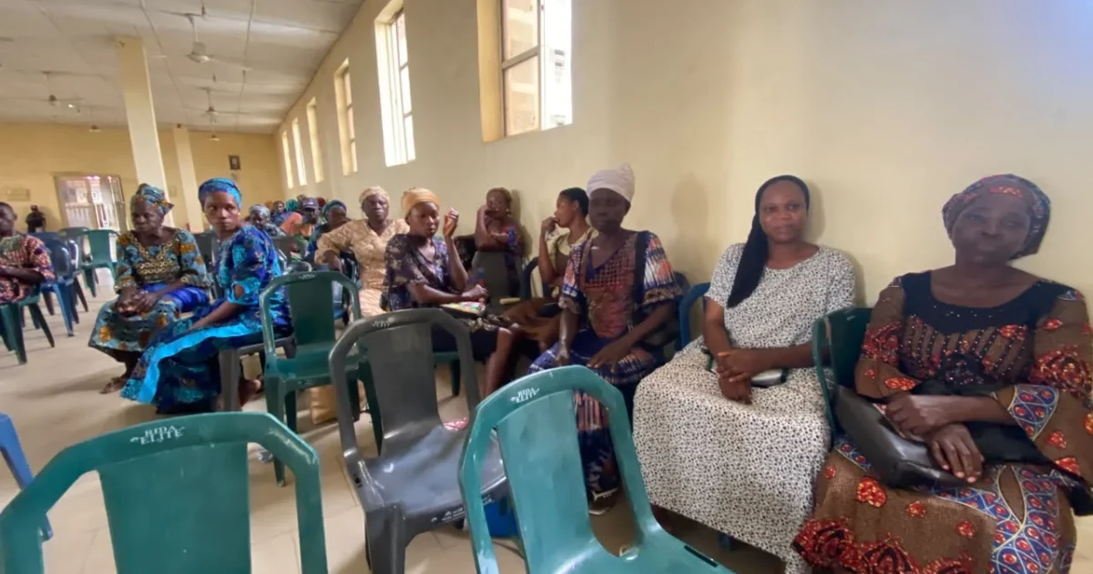 Parents waiting at LAUTECH Teaching Hospital to receive rescued Oyo schoolchildren