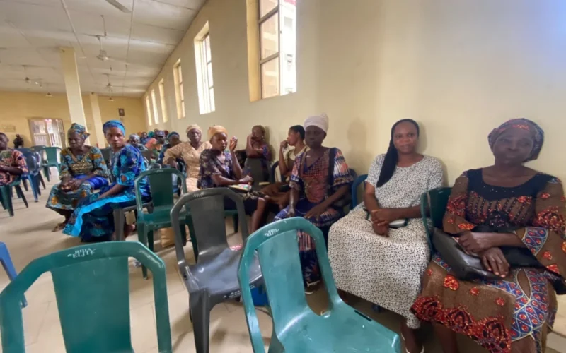 Parents waiting at LAUTECH Teaching Hospital to receive rescued Oyo schoolchildren