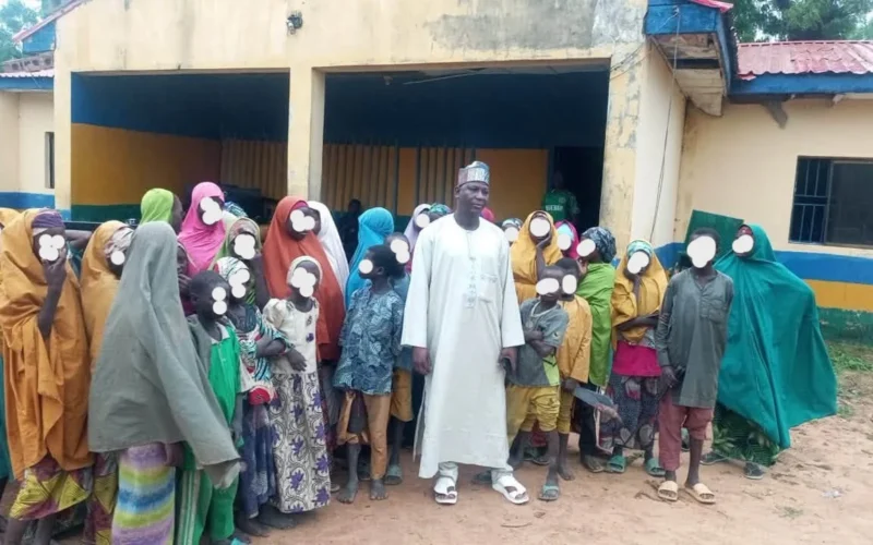 Rescued kidnap victims in Sokoto after a police and military operation