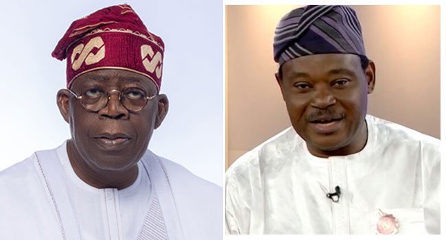 Combo image of President Bola Tinubu and Jimoh Ibrahim used by Channels TV for the UN Security Council interview
