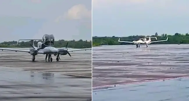 Two surveillance aircraft acquired by Oyo State on an airport runway