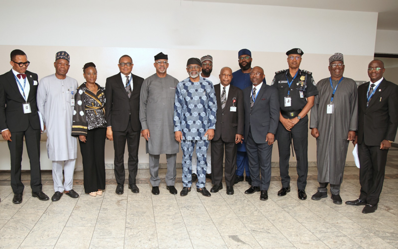 Officials at the inauguration of the Presidential Working Group on the National Policing Bill in Abuja