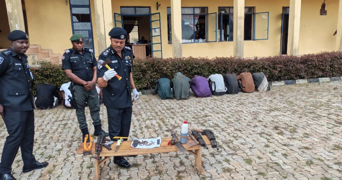 Source-origin image from the Ondo police arrest report