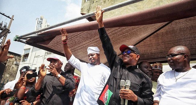 Gbadebo Rhodes-Vivour and Peter Obi during 2023 campaigns